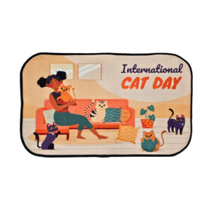 پادری مخمل نمدی طرح INTERNATIONAL CAT DAY