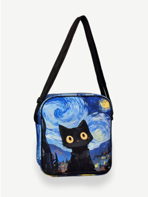 کیف دوشی بزرگ طرح STARRY CAT