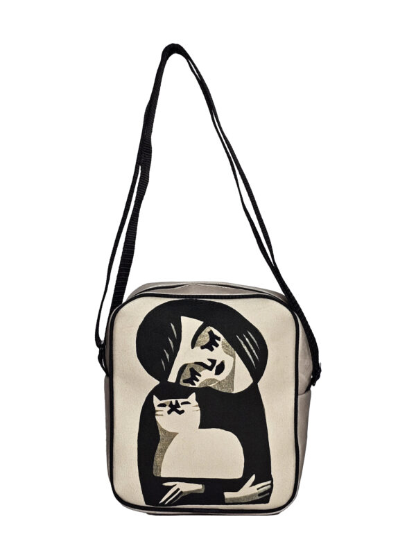 کیف رودوشی مخمل کوچک طرح CAT LOVER