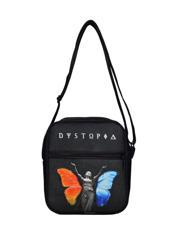 کیف رودوشی مخمل کوچک طرح DYSTOPIA